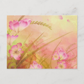 Cartão Postal design floral rosa