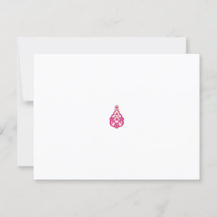 Cartão Postal Design floral simétrico, insípido, a rosa e b