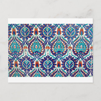 Cartão Postal Design Floral turco Iznik Ottoman