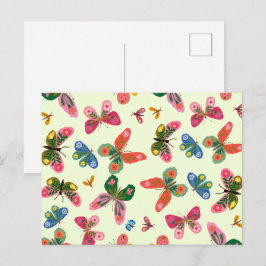Cartão Postal Design Floral Verde da Natureza