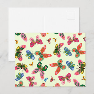 Cartão Postal Design Floral Verde da Natureza