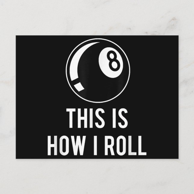 Cartão Postal Design Funny Billiards Para Jogadores De Piscina R (Frente)