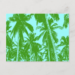 Cartão Postal Design Gráfico de Palmeiras