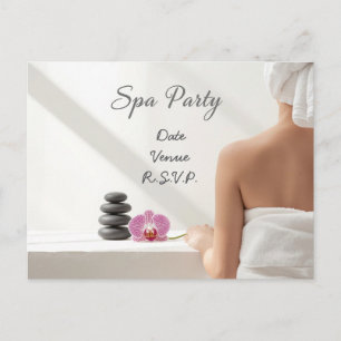 Cartão Postal Design Minimalista de Bem-Estar para Festa de Spa