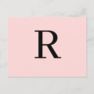 Cartão Postal Design Minimalista Moderno de Letra Personalizada