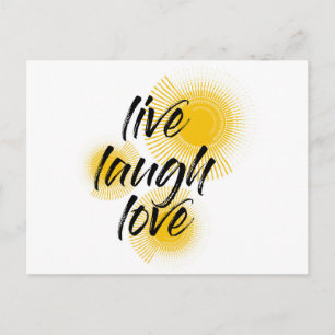 Cartão Postal Design moderno, alegre e moderno viva Rindo o Amor