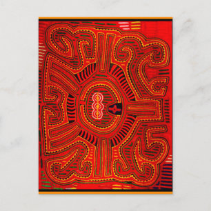 Cartão Postal Design Mola feito por índios San Blas