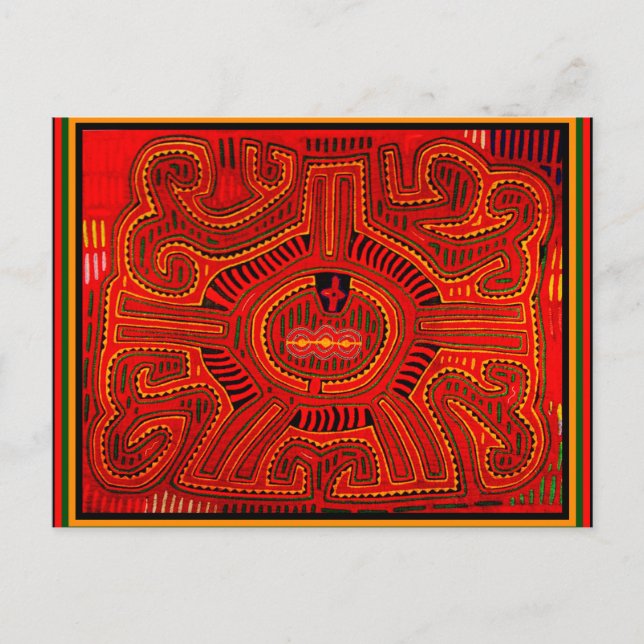 Cartão Postal Design Mola por índios San Blas (Frente)