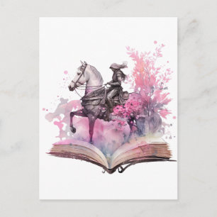 Cartão Postal Design para Amante de Livros de Fantasia