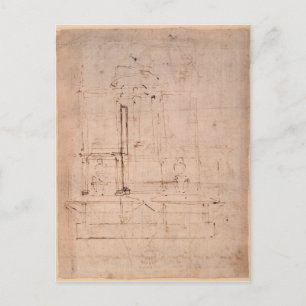 Cartão Postal Design para o túmulo do Papa Júlio II