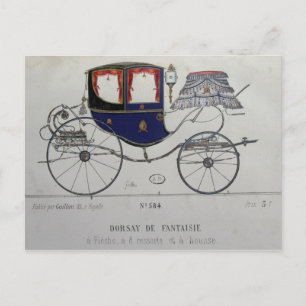 Cartão Postal Design para um "Coupe Dorsay de Fantaisie"