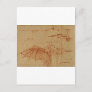 Cartão Postal Design para uma máquina voadora