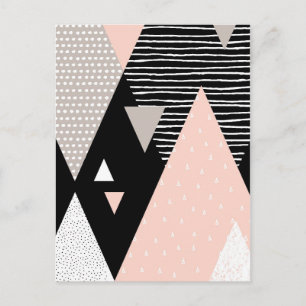 Cartão Postal Design Pico de Montanha Escandinavo