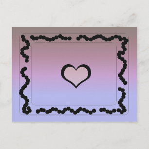 Cartão Postal Design Preto e Roxo Elegante