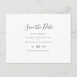 Cartão Postal Design Próprio Salve A Data Modelo de Adicionar Gr