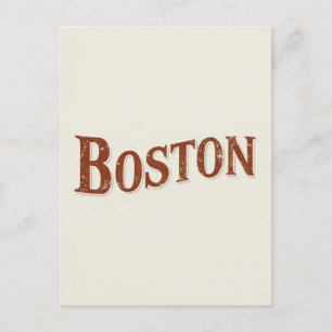 Cartão Postal Design Rustic Boston