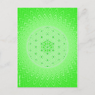 Cartão Postal Design sagrado psicadélico de Chakra do coração da