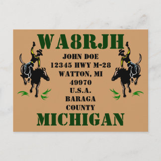 Cartão Postal Design seu próprio Rider da Placa de Ops de Rádio 