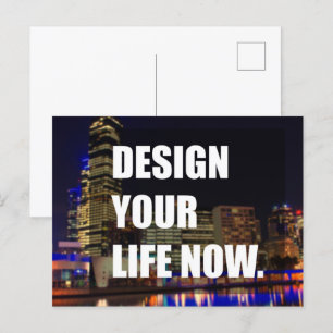 Cartão Postal Design sua vida agora