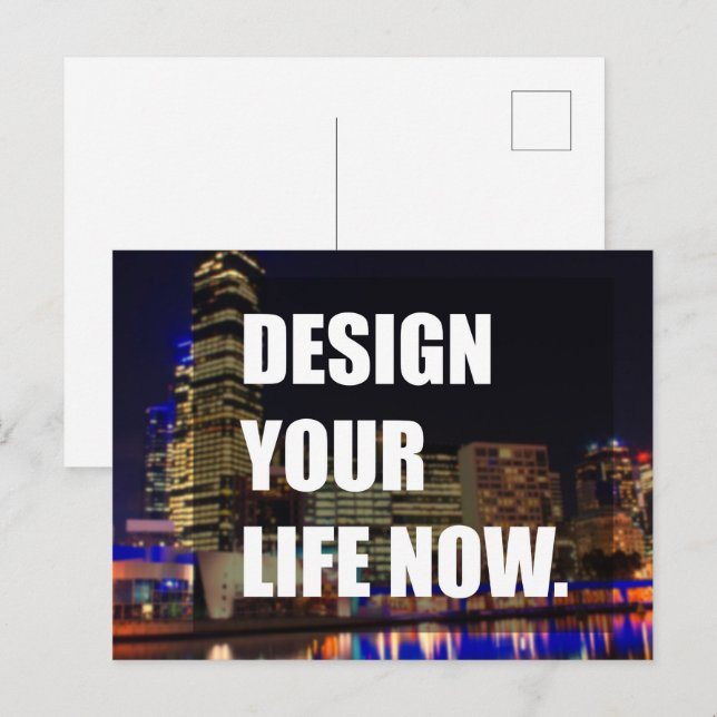 Cartão Postal Design sua vida agora (Frente/Verso)