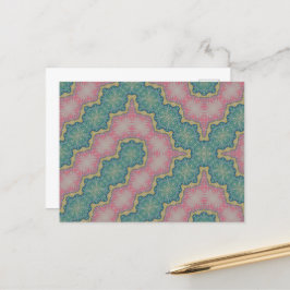Cartão postal Design verde rosa