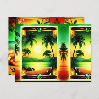 Cartão Postal Designs brilhantes personalizáveis com pedras magn