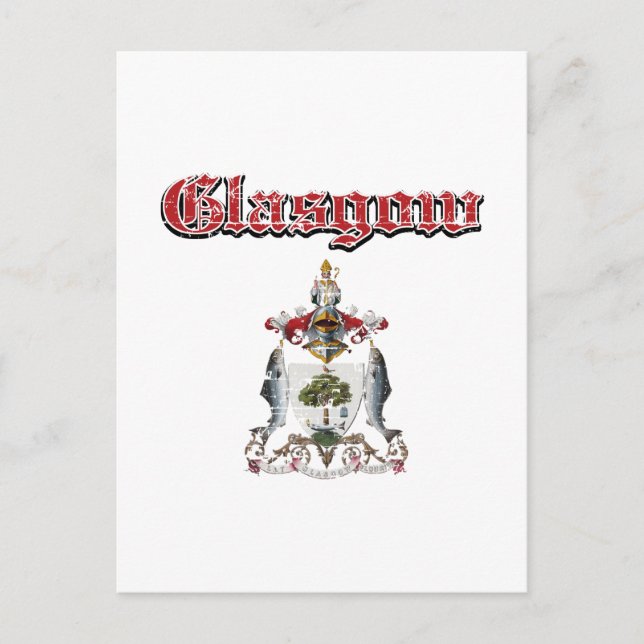 Cartão Postal designs da Cidade do Glasgow (Frente)