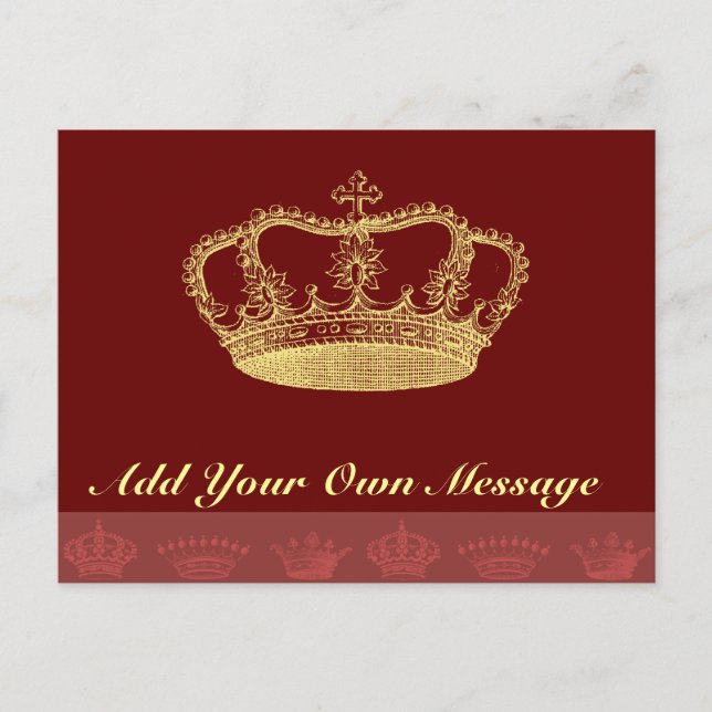 Cartão Postal Designs da Coroa (Frente)