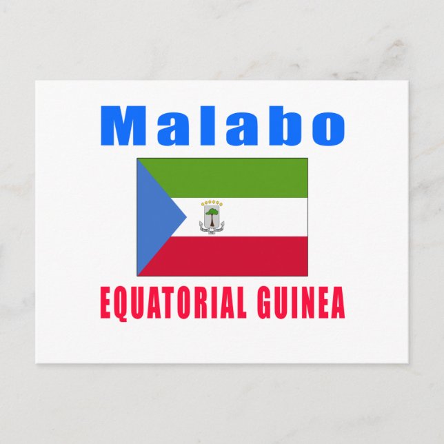 Cartão Postal Designs da Guiné Equatorial de Malabo (Frente)