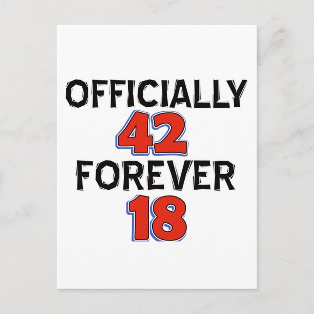 Cartão Postal designs de 42 anos (Frente)