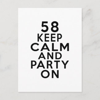 Cartão Postal designs de 58 anos