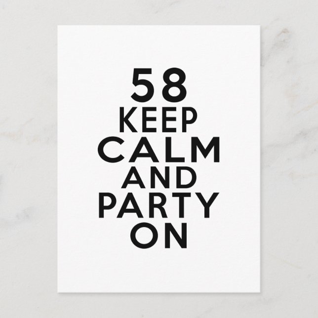 Cartão Postal designs de 58 anos (Frente)