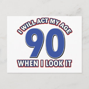 Cartão Postal designs de 90 ano