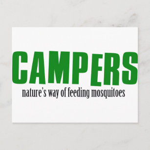 Cartão Postal Designs de acampamento engraçados