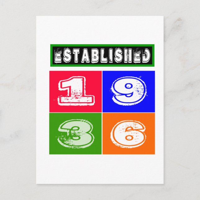 Cartão Postal designs de aniversário de 1936 (Frente)