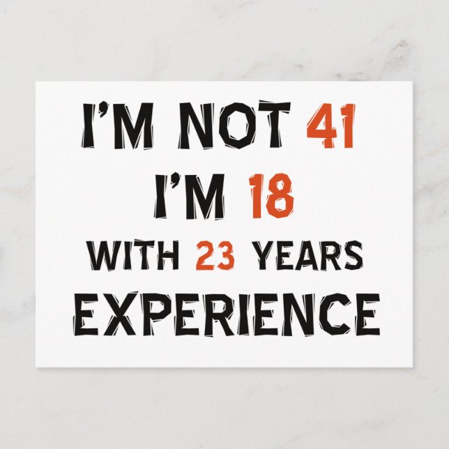 Cartão Postal designs de aniversário de 41 ruas (Frente)