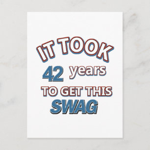 Cartão Postal designs de aniversário de 42 anos