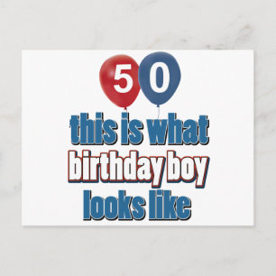 Cartão Postal designs de aniversário de 50 anos