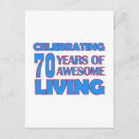designs de aniversário de 70 anos