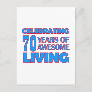 Cartão Postal designs de aniversário de 70 anos