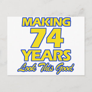 Cartão Postal designs DE ANIVERSÁRIO DE 74 ANOS