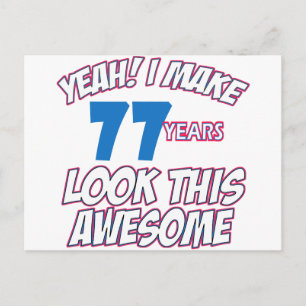 Cartão Postal designs DE ANIVERSÁRIO DE 77 ANOS