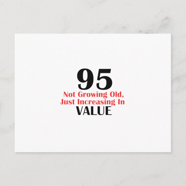 Cartão Postal designs de aniversário de 95 anos (Frente)