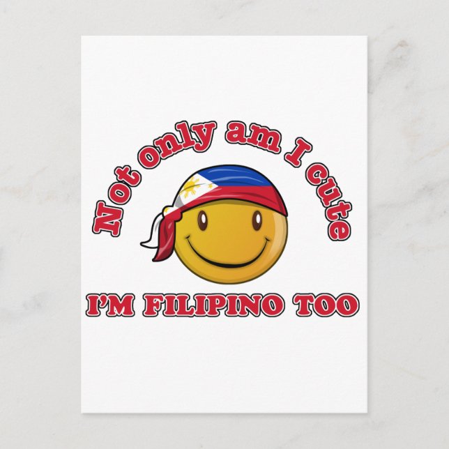 Cartão Postal Designs de bandeira das Filipinas (Frente)