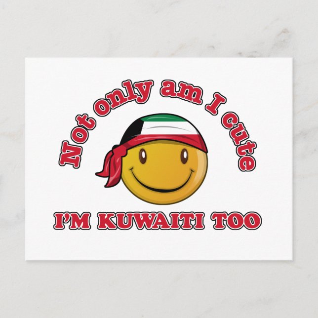 Cartão Postal Designs de bandeira do Kuwait (Frente)