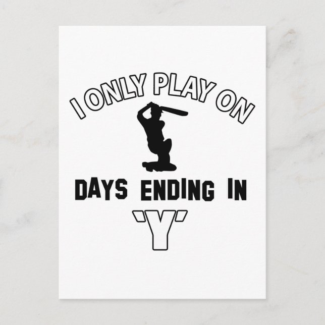 Cartão Postal designs de críquete (Frente)