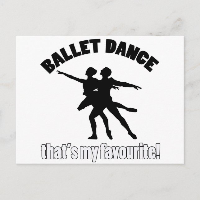 Cartão Postal designs de dança de balé (Frente)