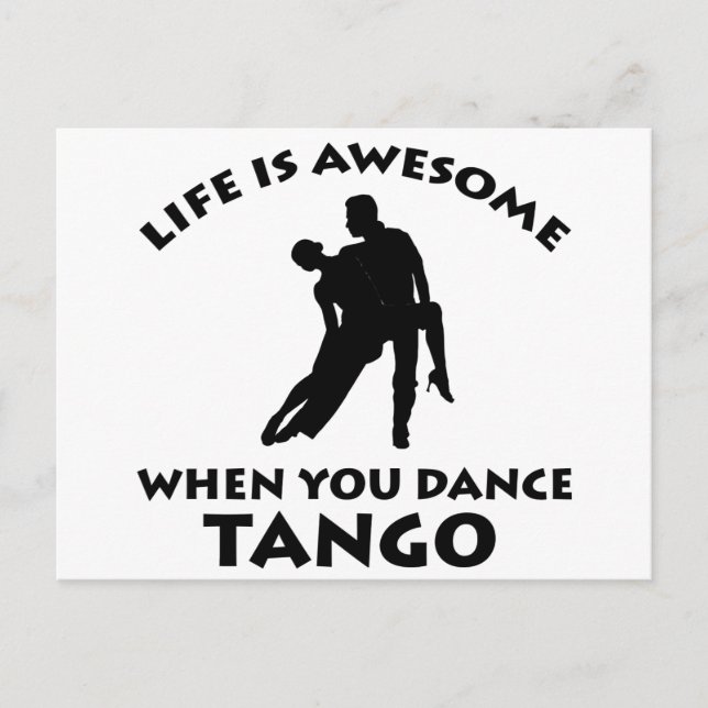 Cartão Postal Designs de dança Tango (Frente)