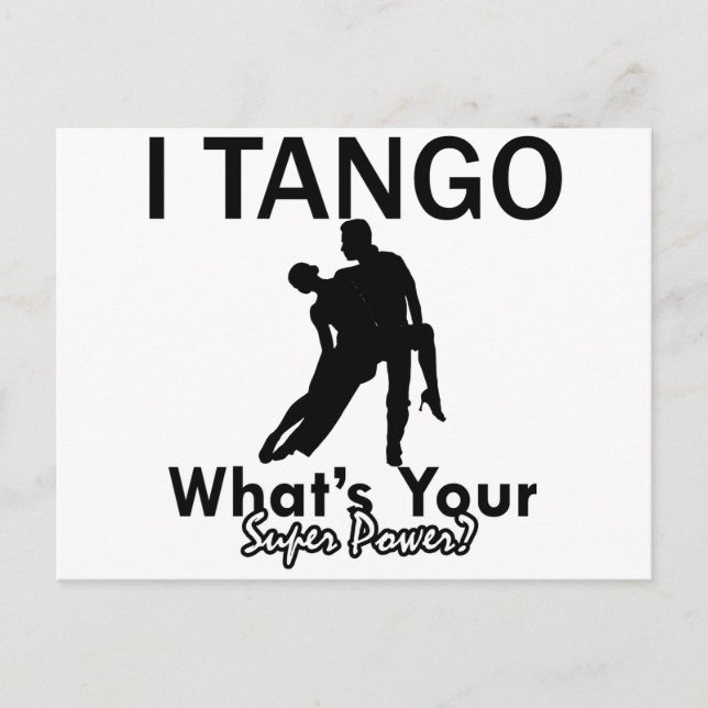 Cartão Postal Designs de dança Tango (Frente)