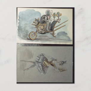 Cartão Postal Designs de fantasia para o balé